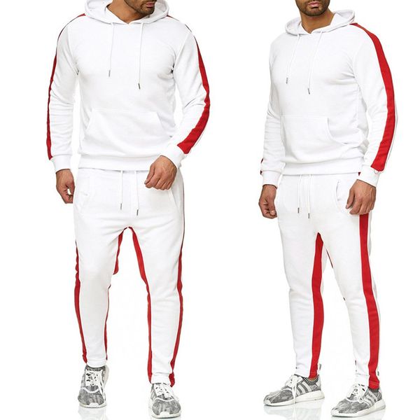 марка mens спортзалы повседневный костюм из двух частей комплекты фитнес мужчины sweat suit 2 шт топы и брюки комплект для мужской эпикировк, Gray
